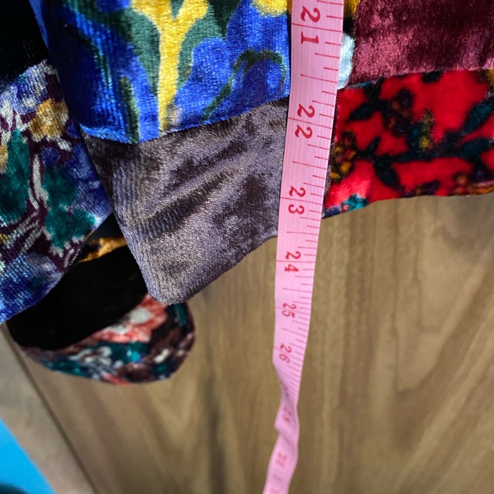 Colorful Patchwork Velvet Jacket VINTAGE EUC - Picture 5 of 9